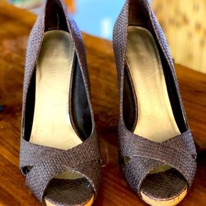 Nine West Woven Rich Brown High Heels size 8M